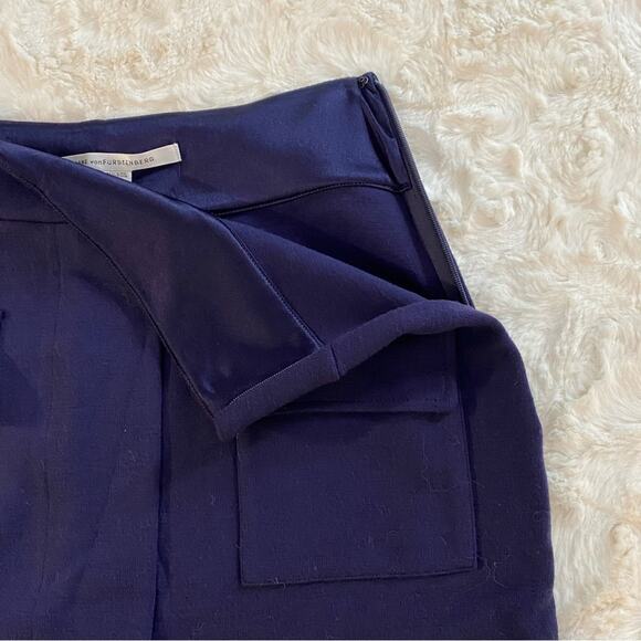 Diane Von Furstenberg Pencil Skirt High Waist Wool Silk Blend Stretch Size 6 - Picture 4 of 9